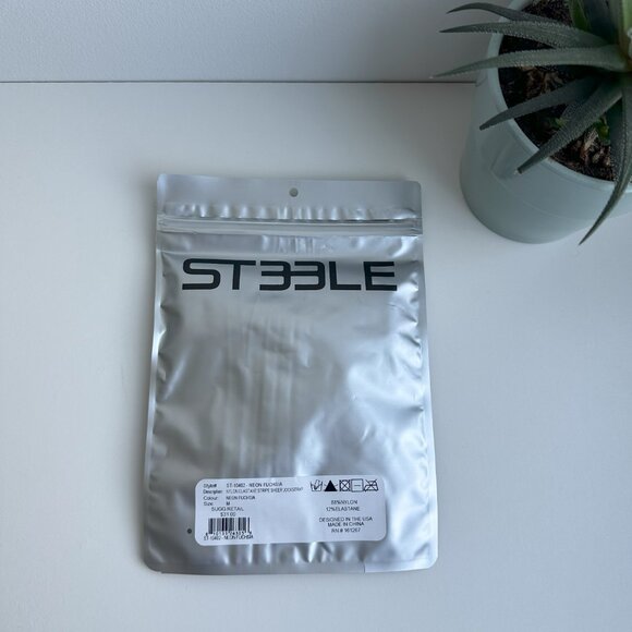 ST33LE - Neon Fuchsia Nylon Elastane Stripe Sheer Jockstrap - Picture 7 of 8